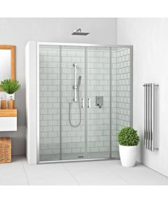 dušas durvis LLD4, 1500 mm, h=1900, briliants/caurspīdīgs stikls