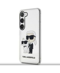 Karl Lagerfeld Samsung  Galaxy S23 IML Glitter Karl and Choupette NFT Case Transparent