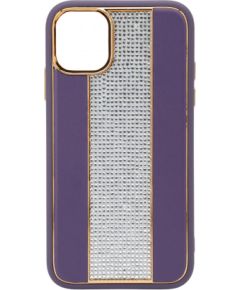 iLike iPhone 11 Diamonds and Leather Case Apple Purple