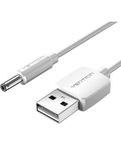 Power Cable USB 2.0 to DC 3.5mm Barrel Jack 5V Vention CEXWD 0,5m (white)