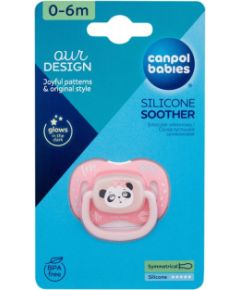 Canpol Exotic Animals / Silicone Soother 1pc Panda 0-6m