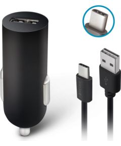Forever M02 USB Автомобильное Зарядное Устройство + USB-C Kабель 1.2m