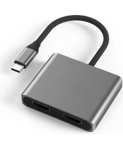 Extradigital Adapter USB Type-C - 2x HDMI 4K