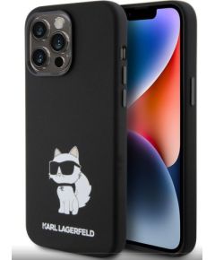 Karl Lagerfeld Apple  iPhone 15 Pro Max Liquid Silicone Choupette NFT Case Black