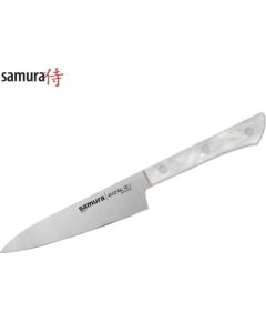 Samura Harakiri Acryl Кухонный нож c зубчатым лезвием 150mm с акриловой ручкой с AUS 8 кованной японской стали 58 HRC