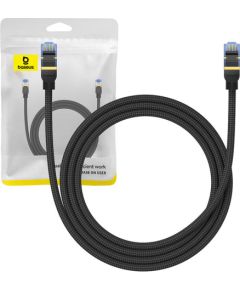 Braided network cable cat.7 Baseus Ethernet RJ45, 10Gbps, 1,5m (black)