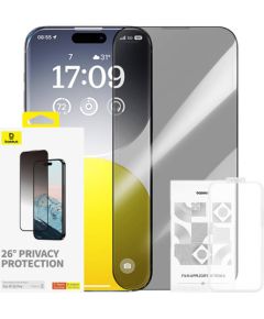 Privacy Protection Tempered Glass Baseus Diamond iPhone 15 Pro