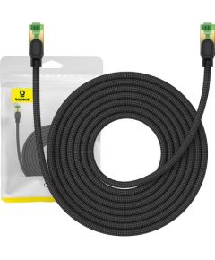 Braided network cable cat.8 Baseus Ethernet RJ45, 40Gbps, 8m (black)