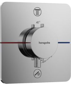 Hansgrohe iebūvējamā termostata ShowerSelect Comfort Q virsapmetuma daļa, ar 2 izejām, hroms