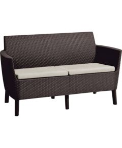 Keter Dārza dīvāns divvietīgs Salemo 2 Seater Sofa brūns