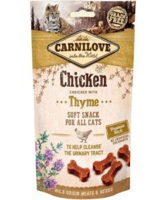 CARNILOVE Semi-Moist Snack Chicken & Thyme - Cat treat with chicken and thyme - 50 g