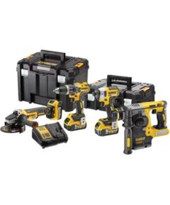 Instrumentu komplekts DeWalt (DCG405 + DCH273 + DCD796 + DCF887); 18 V; 3x5,0 Ah akum. + koferis TSTAK