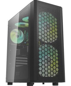 Darkflash DK360 Computer case + 4 ARGB fans (black)