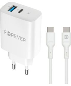 Forever TC-07 Зарядное Устройство PD / QC / USB-C / USB / 30W + кабель USB-C 60W