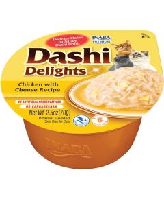 INABA Dashi Delights Chicken with cheese in broth - cat treats - 70g