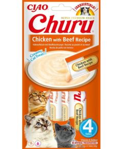 INABA Churu Chicken with Beef Recipe - cat treats - 4x14 g