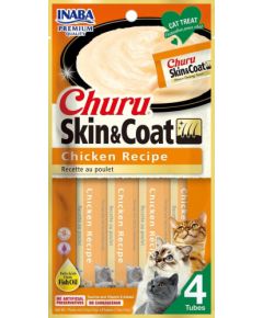 INABA Churu Skin&Coat Chicken recipe - cat treats - 4x14 g