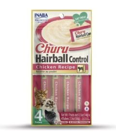 INABA Churu Hairball Chicken - cat treat - 4x14 g
