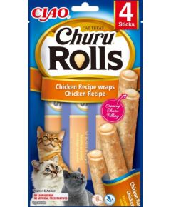 INABA Churu Rolls Chicken recipe wraps - cat treats - 4x10 g