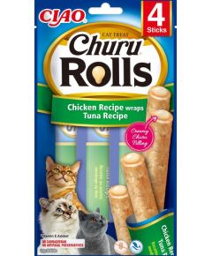 INABA Churu Rolls Chicken recipe wraps Tuna recipe - cat treats - 4x10 g