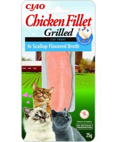 INABA Grilled Chicken Extra tender fillet in scallop flavored broth - cat treats - 25 g