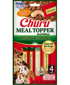 INABA Churu Meal Topper Chicken with beef - dog treat - 4 x 14g