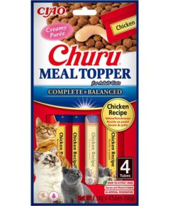 INABA Churu Meal Topper Chicken - cat treats - 4 x 14g