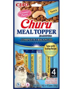 INABA Churu Meal Topper Tuna with scallop - cat treats - 4 x 14g