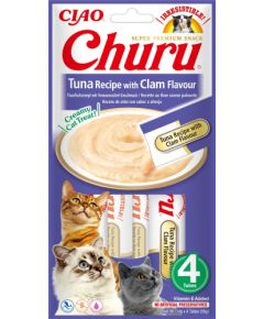 INABA Churu Tuna with clam flavour - cat treats - 4x14 g