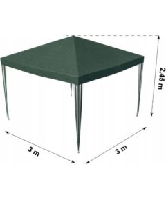 3x3 m bez sānu malām Emilia, zaļa