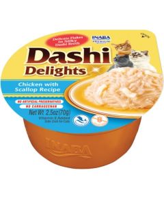 INABA Dashi Delights Chicken with scallop in broth - cat treats - 70g