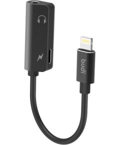 Lightning to AUX mini jack 3.5mm adapter + Lightning Budi (black)