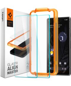 Spigen ALM GLAS.TR 2-PACK aizsargstikls telefonam GOOGLE PIXEL 7A CLEAR