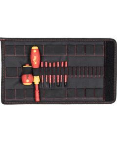 Wiha screwdriver with bit holder electric slimVario (red/yellow, 9 pieces, with slimBits and stubby)