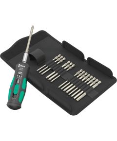 Wera torque screwdriver 7515/16 Kraftform Safe-Torque Speed Universal 1 (black/green, 16 pieces, in robust folding bag)