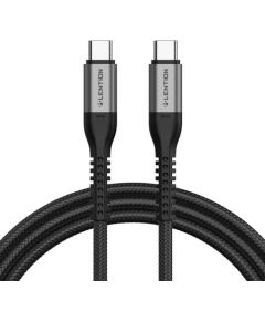 USB-C to USB-C Fast charging cable Lention CB-CCT 60W, 5A/20V, 480Mbps, 2m (black)