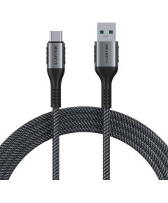 USB-A 3.1 to USB-C Fast charging cable Lention CB-ACE-6A1M, 6A, 10Gbps, 1m (black)