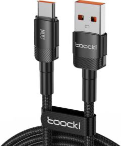 Cable USB-A to USB-C Toocki TXCT-HY01, 1m, FC 100W (black)