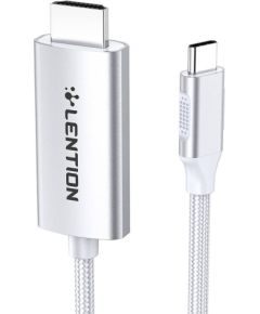 Lention CU707 USB-C to HDMI 2.0 cable,  4K60Hz, 1Gbps, 3m (silver)