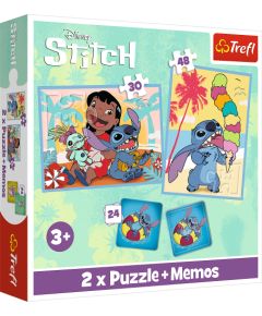 TREFL STITCH Puzles komplekts 30 gab + 48 gab + 24 memo