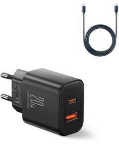 Joyroom JR-TCF05 USB-A USB-C Tīkla Lādētājs 20W + USB-C Kabelis 1m