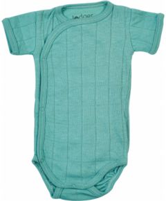 Lodger Romper Solid kokvilnas bodijs ar īsām piedurknēm, Duty turquoise, 68cm - RFS 081_68