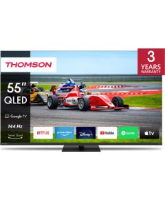 TV Set THOMSON 55" 4K Smart QLED 3840x2160 Wireless LAN Bluetooth Google TV Black 55QG7C14