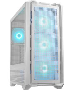 COUGAR | MX600 White | PC Case | Mid Tower / Mesh Front Panel / 3 x 140mm + 1 x 120mm Fans / Transparent Left Panel