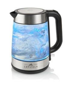 ETA ETA615390000 Standard kettle, Glass, Stainless steel/Black, 2200 W, 360° rotational base, 1.7 L