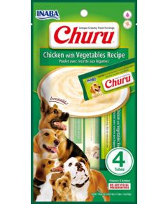 INABA Churu Chicken with vegetables recipe - Dog treat - 4x14g