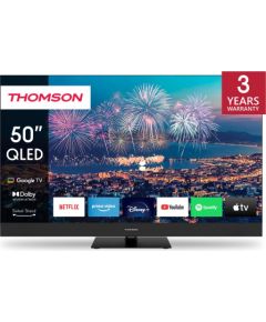 TV Set THOMSON 50" 4K Smart QLED 3840x2160 Wireless LAN Bluetooth Google TV Black 50QG6C14