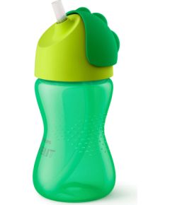 Philips Avent Krūzīte ar elastīgu salmiņu, 300 ml, 12M+, zaļa - SCF798/01