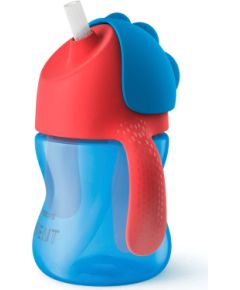 Philips Avent Krūzīte ar elastīgu salmiņu, 200 ml, 9M+, zila - SCF796/01