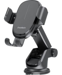 Gravity car holder with charger Choetech T203-F, 15W (black)